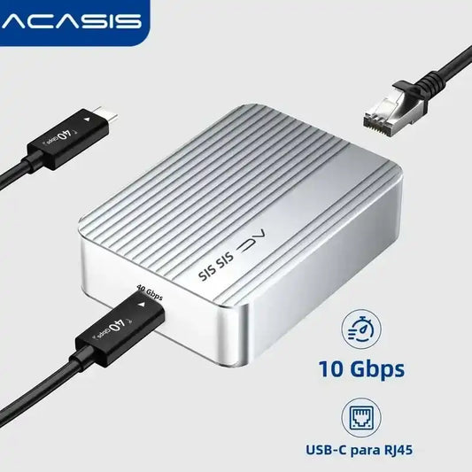 Acasis 10GbpsアダプターはThunderbolt USB-CからRJ45への高速ネットワーク接続を提供。安定性とスピードを両立。