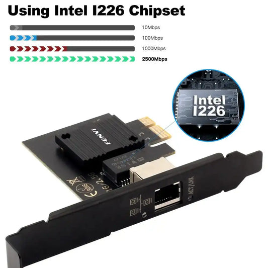 【2.5GBASE-T】チップセット インテル I226搭載ネットワークカード Win 11/10対応